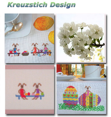 Kreuzstichvorlagen Osterhasen