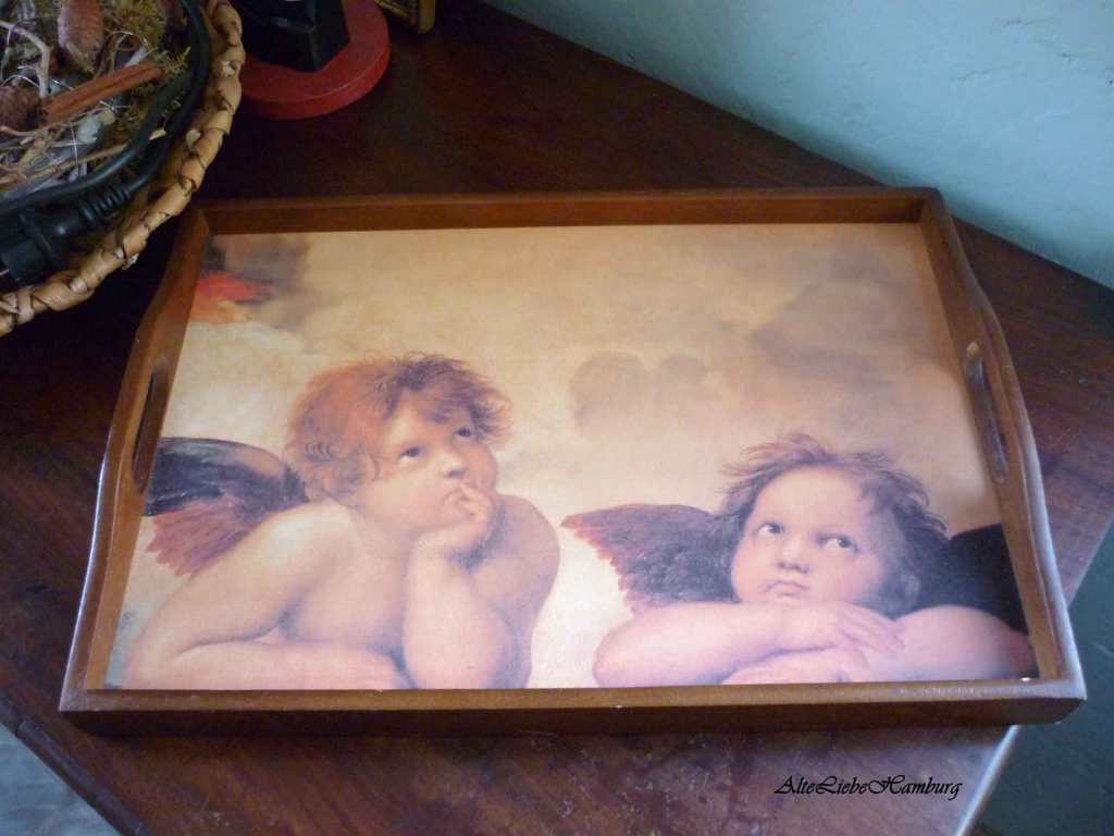 Raffaels Engel Holztablett