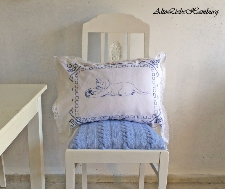 Kissenbezug aus alten Leinen